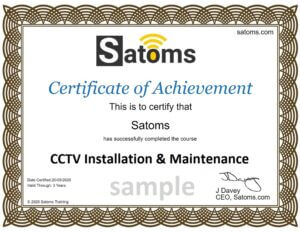 CCTV Installation & Maintenance Training Course - Satoms